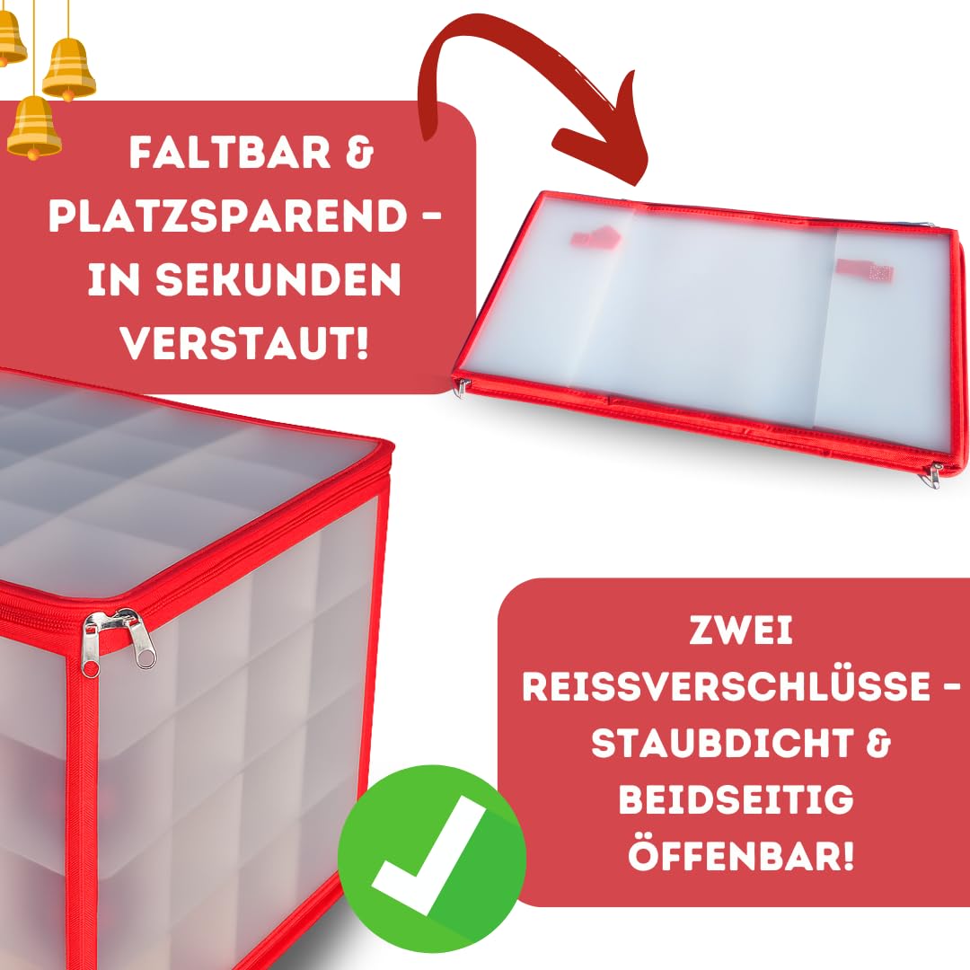 Faltbox XL zusammengelegt und geöffnet mit Gefachen