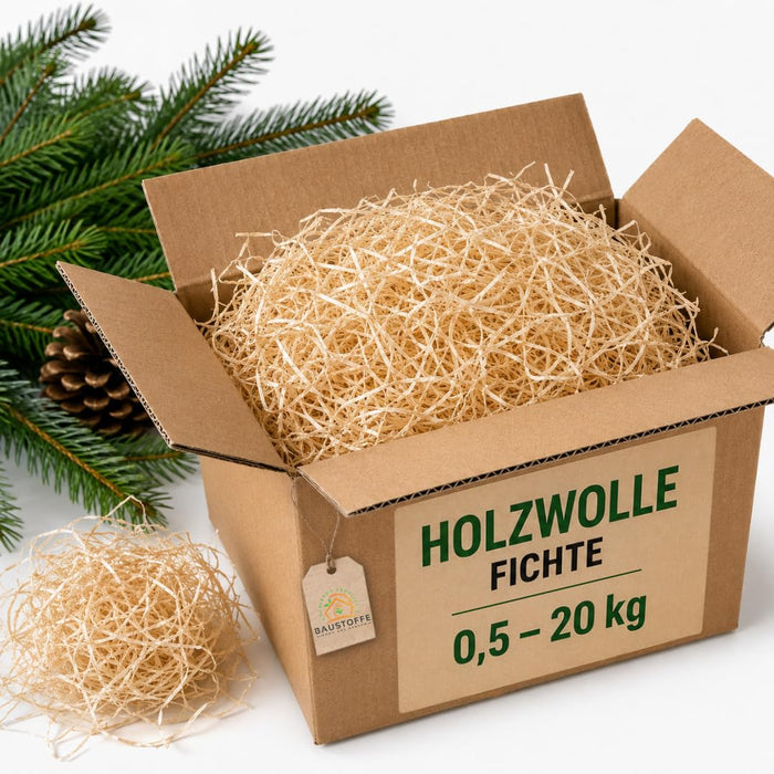 Holzwolle natur, 0,5–20 kg
