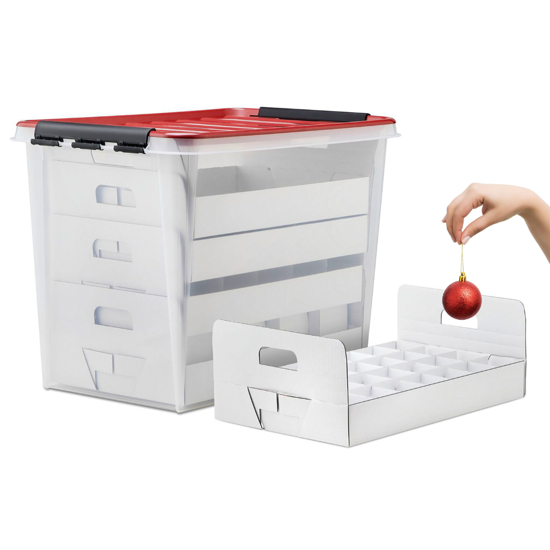 box aufbewahrung weihnachtskugeln Quality Collection Weihnachtskugeln-Aufbewahrungsbox mit Deckel