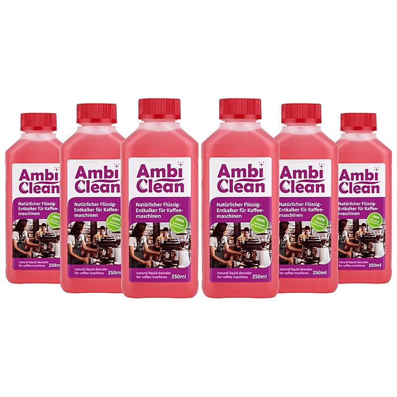 AmbiClean Flüssigentkalker für Kaffeevollautomaten etc. 6x250 ml | 1500 ml - Ambideluxe GmbH