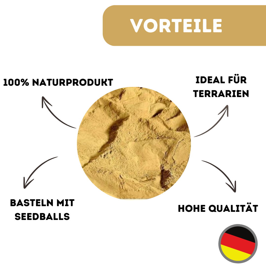 Lehmpulver I Naturlehm I Terrariensand I Bodengrund I Samenbombe I Insektenhotel Wahlweise I 1 Kg, 2 Kg, 5 Kg, 10 Kg, 20 Kg
