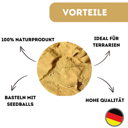 Lehmpulver I Naturlehm I Terrariensand I Bodengrund I Samenbombe I Insektenhotel Wahlweise I 1 Kg, 2 Kg, 5 Kg, 10 Kg, 20 Kg
