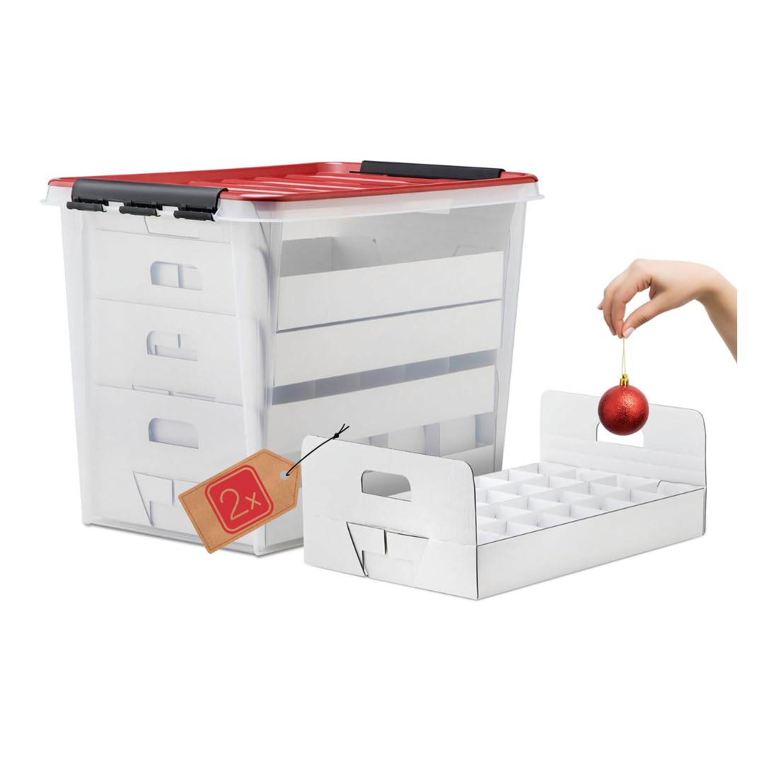Weihnachtskugel-Box 61 Liter im 2er-Set