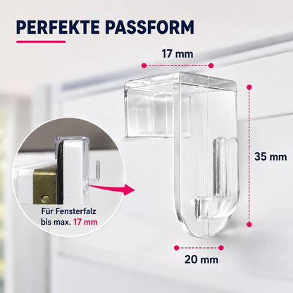 Fensterhaken für Fensterdeko, 20er-Set, Transparent