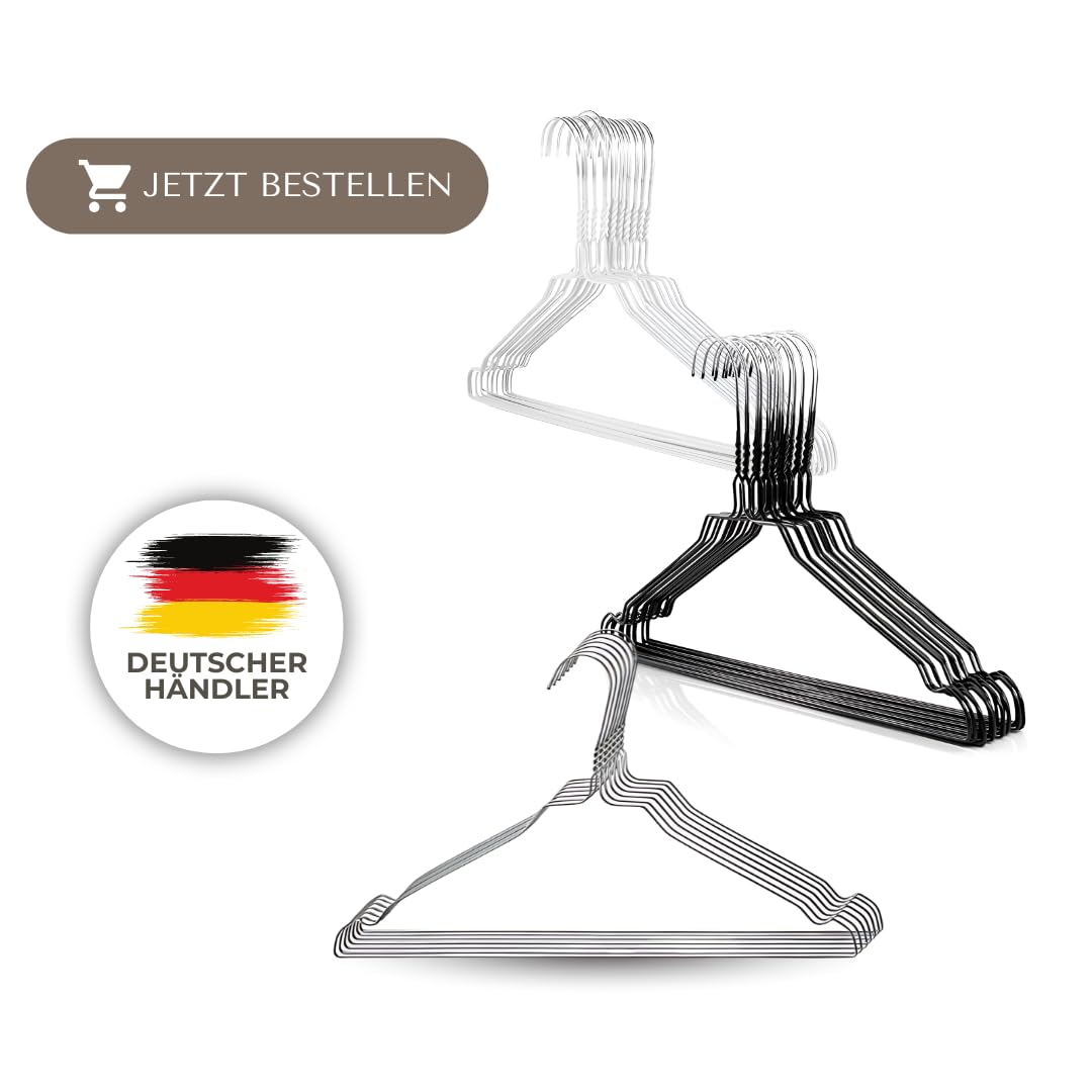 Drahtbügel weiß, 100–450 Stück