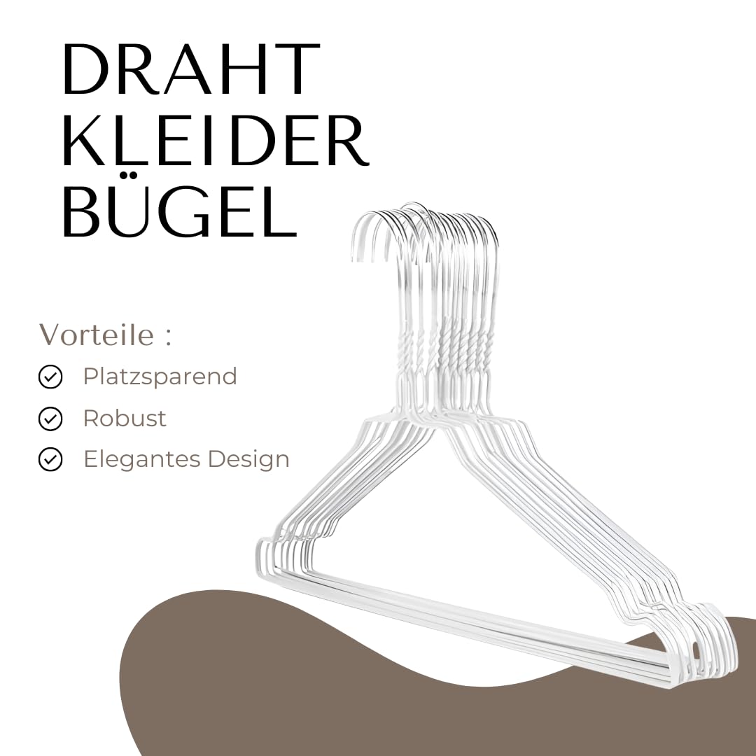Drahtbügel weiß, 100–450 Stück