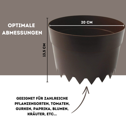 20 cm AQUARING 10er-Set, Pflanzenbewässerung, Bewässerungssystem, Gießring, Pflanzring