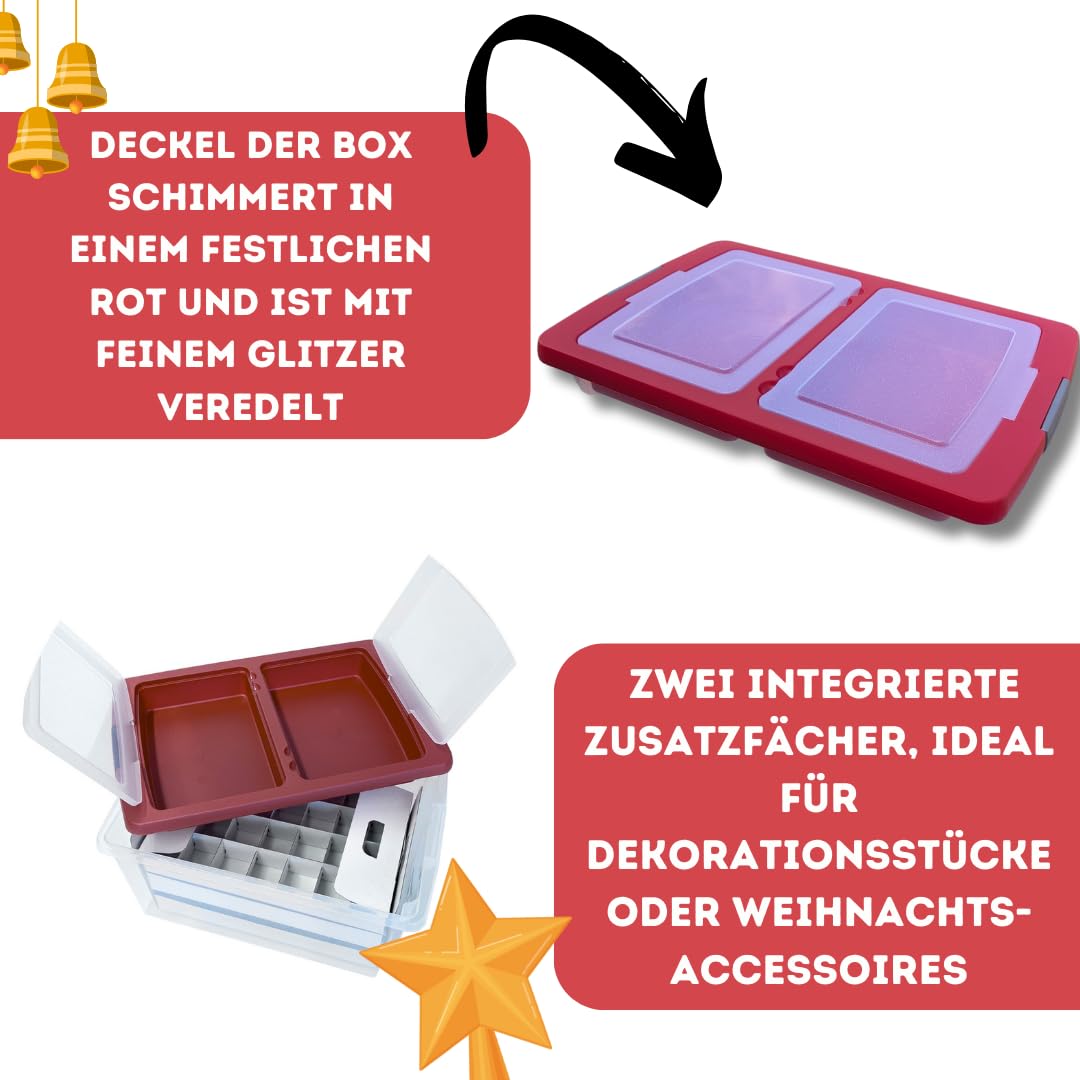 Weihnachtskugel-Box mit Deckelfach