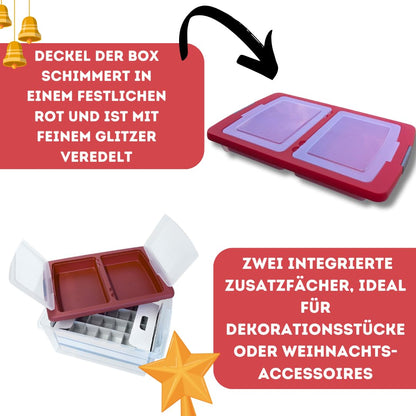 Weihnachtskugel-Box mit Deckelfach