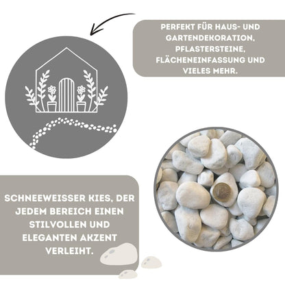 Zierkies weiß, Marmor 40–60 mm