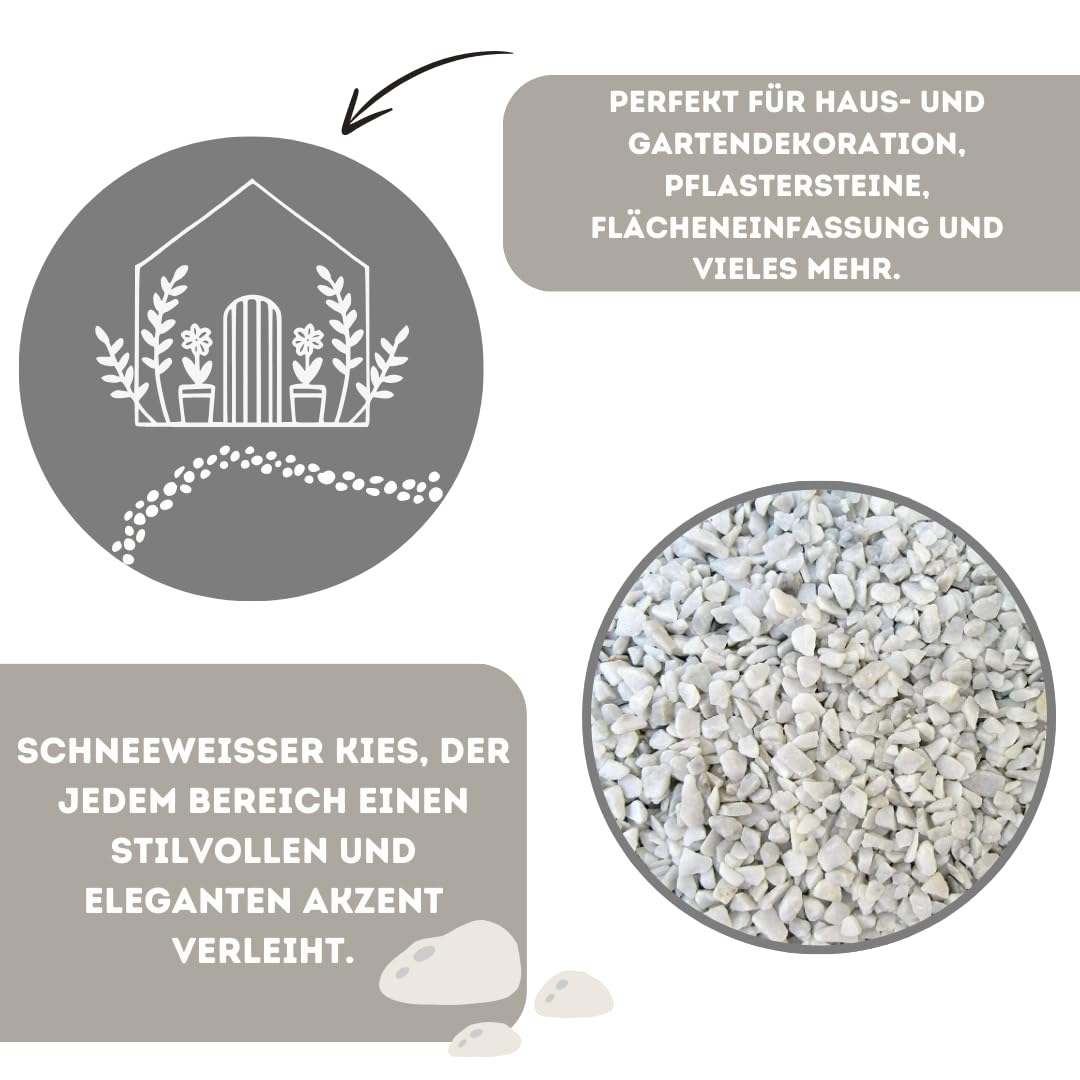 Zierkies weiß, Marmor 7–15 mm