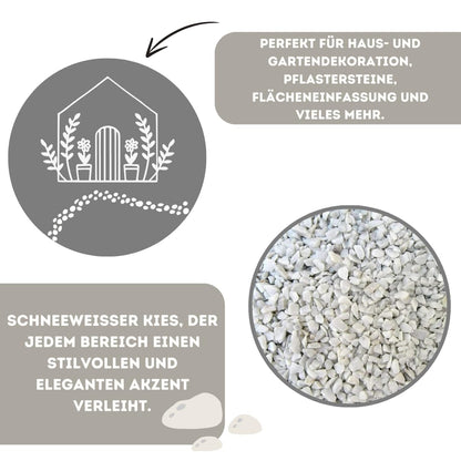 Zierkies weiß, Marmor 7–15 mm