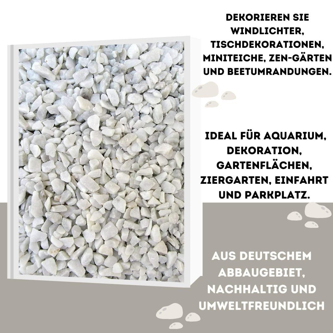 Zierkies weiß, Marmor 7–15 mm