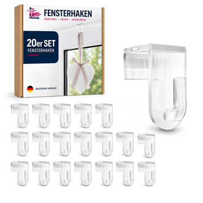 Fensterhaken für Fensterdeko, 20er-Set, Transparent
