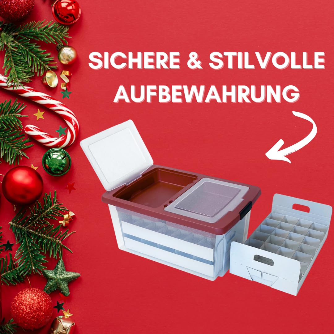 Weihnachtskugel-Box mit Deckelfach