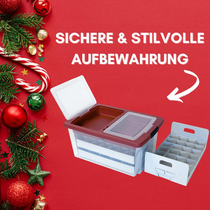 Weihnachtskugel-Box mit Deckelfach