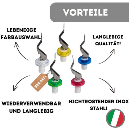Universal Flaschenverschluss | Verschlüsse für Sekt, Wein, Bier uvm. | Hebelverschluss für dichten Halt | Wiederverwendbar und langlebig | Ideal für Haushalt, Picknicks und Partys | 3er-Set | Bunt
