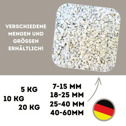 Zierkies weiß, Marmor 7–15 mm
