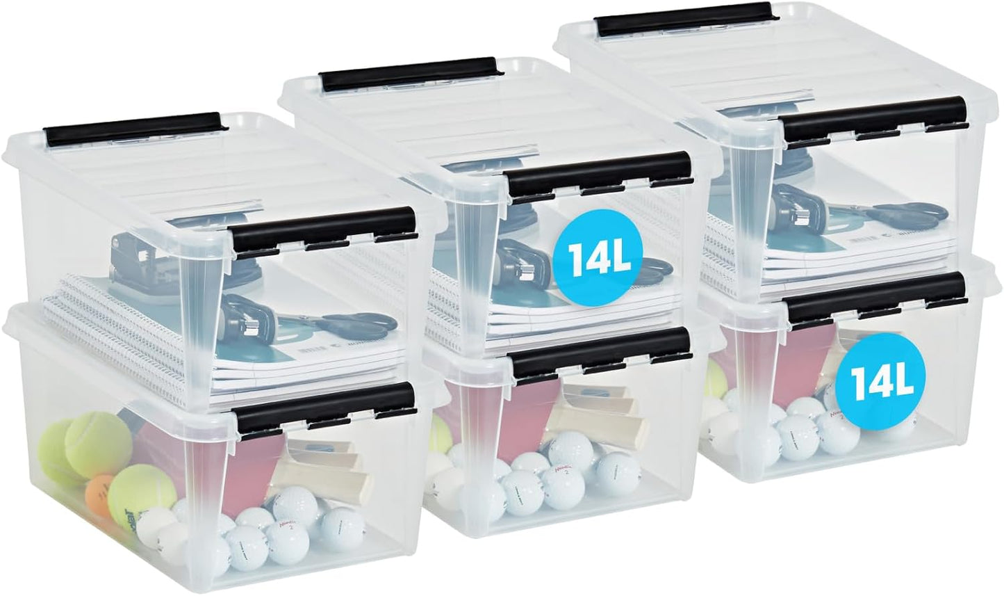 14 Liter Orthex Aufbewahrungsboxen Deckel Clipverschluss Lebensmittelecht Transparent