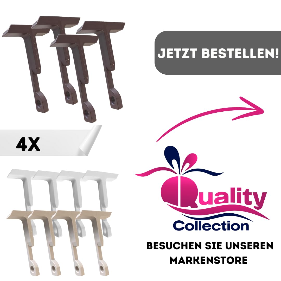 Fensterfeststeller für Kippfenster, 4er-Set, Braun