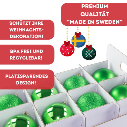 Weihnachtskugel-Box 47 Liter mit transparentem Deckel