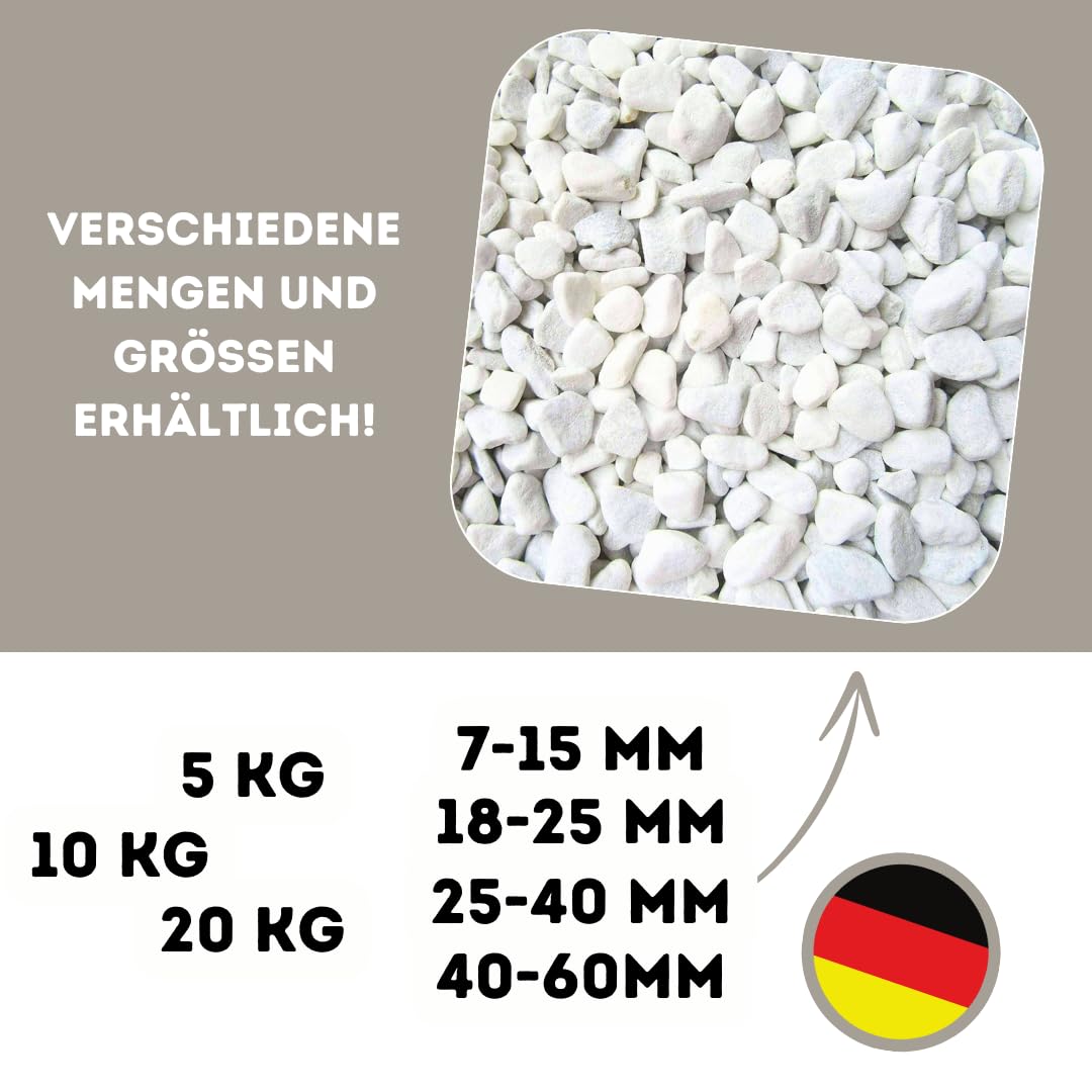 Zierkies weiß, Marmor 18–25 mm