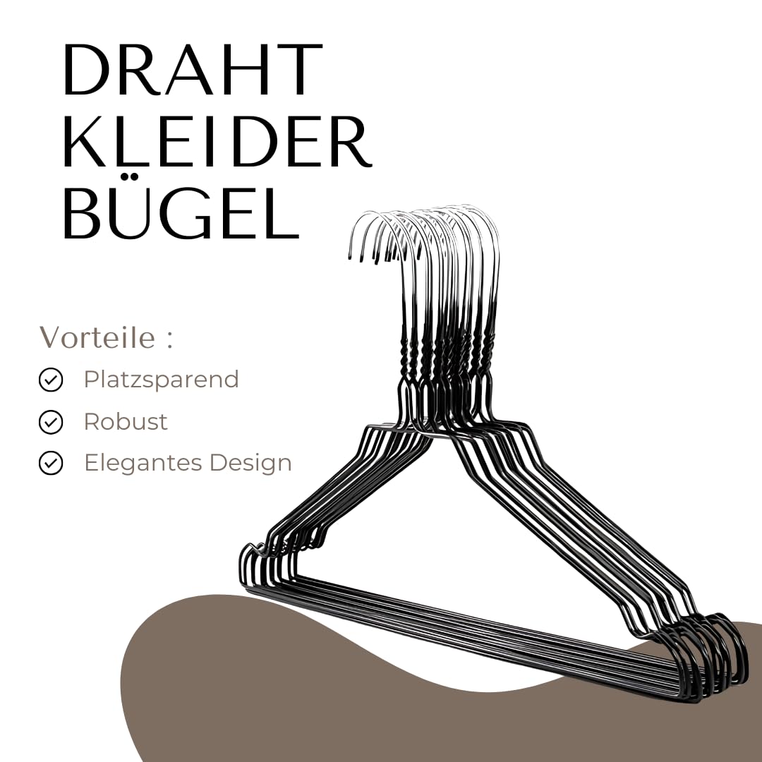 Drahtbügel schwarz, 100–450 Stück