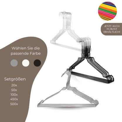 Drahtbügel schwarz, 100–450 Stück