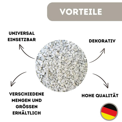 Zierkies weiß, Marmor 7–15 mm