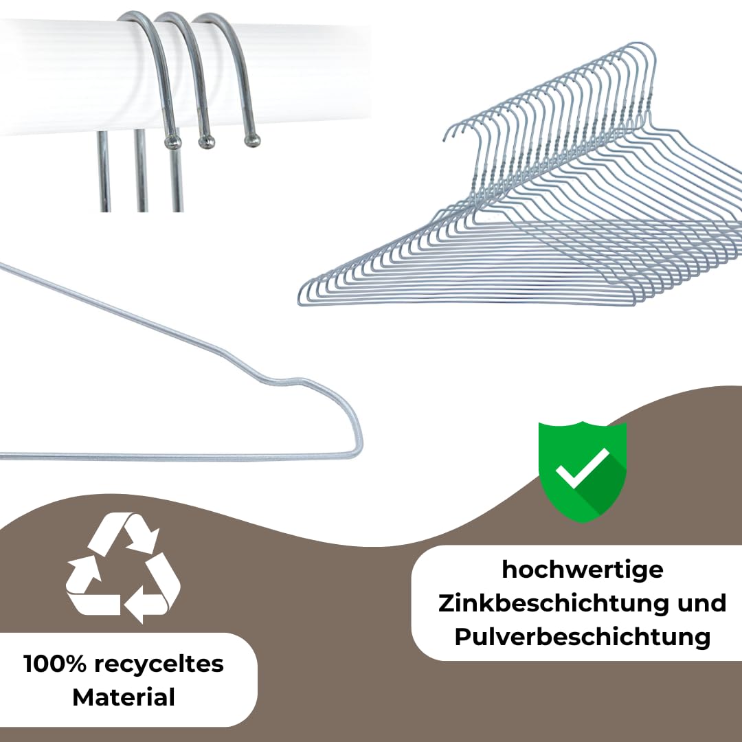 Drahtbügel silber, 20–450 Stück