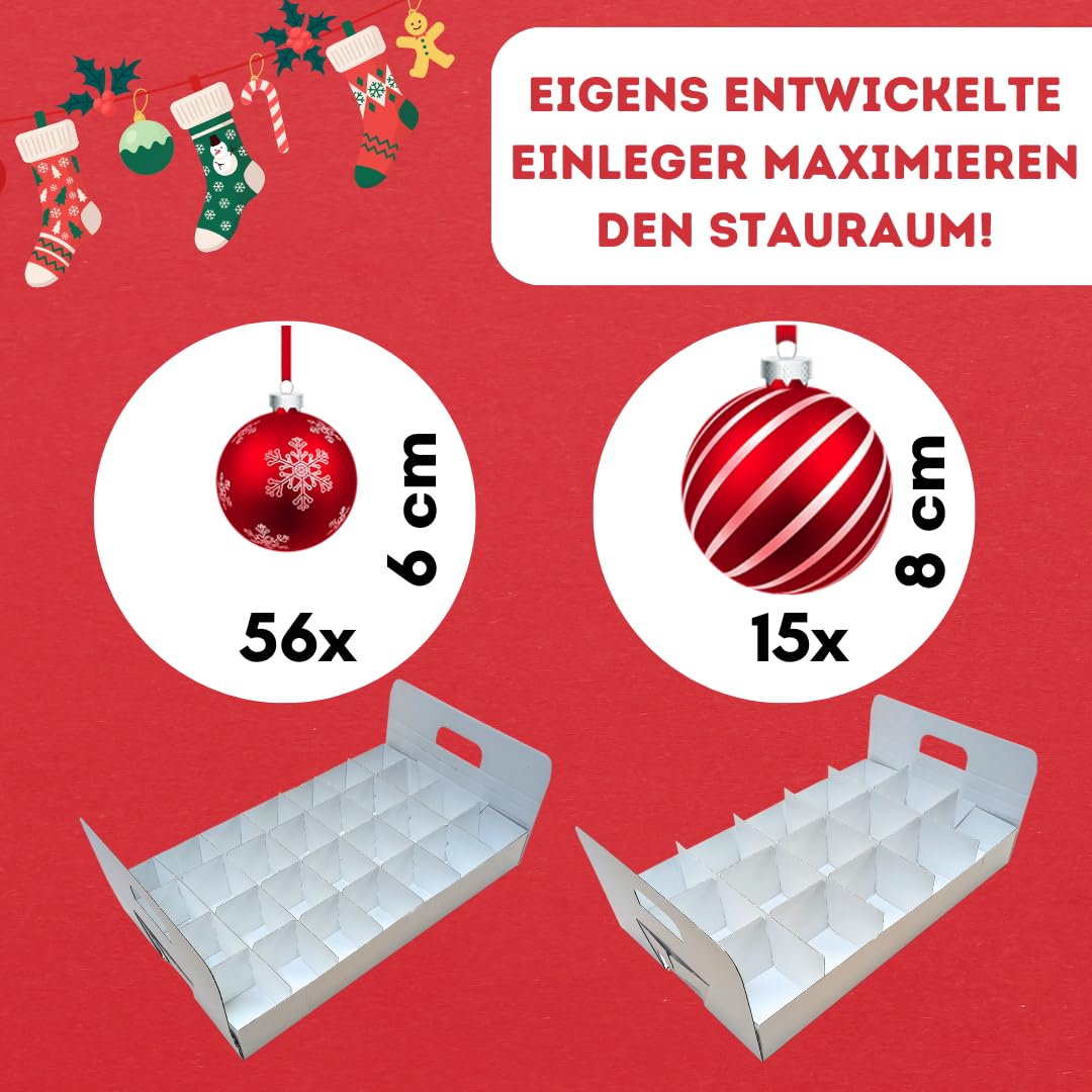 Weihnachtskugel-Box mit Deckelfach