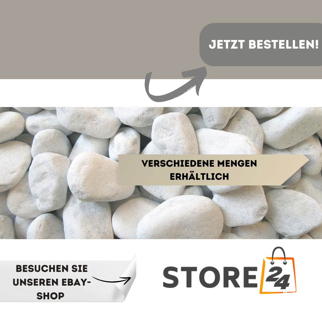 Dekosteine | Weiß | 25-40mm | Marmorkies | Natursteine zur Dekoration | Zierkies
