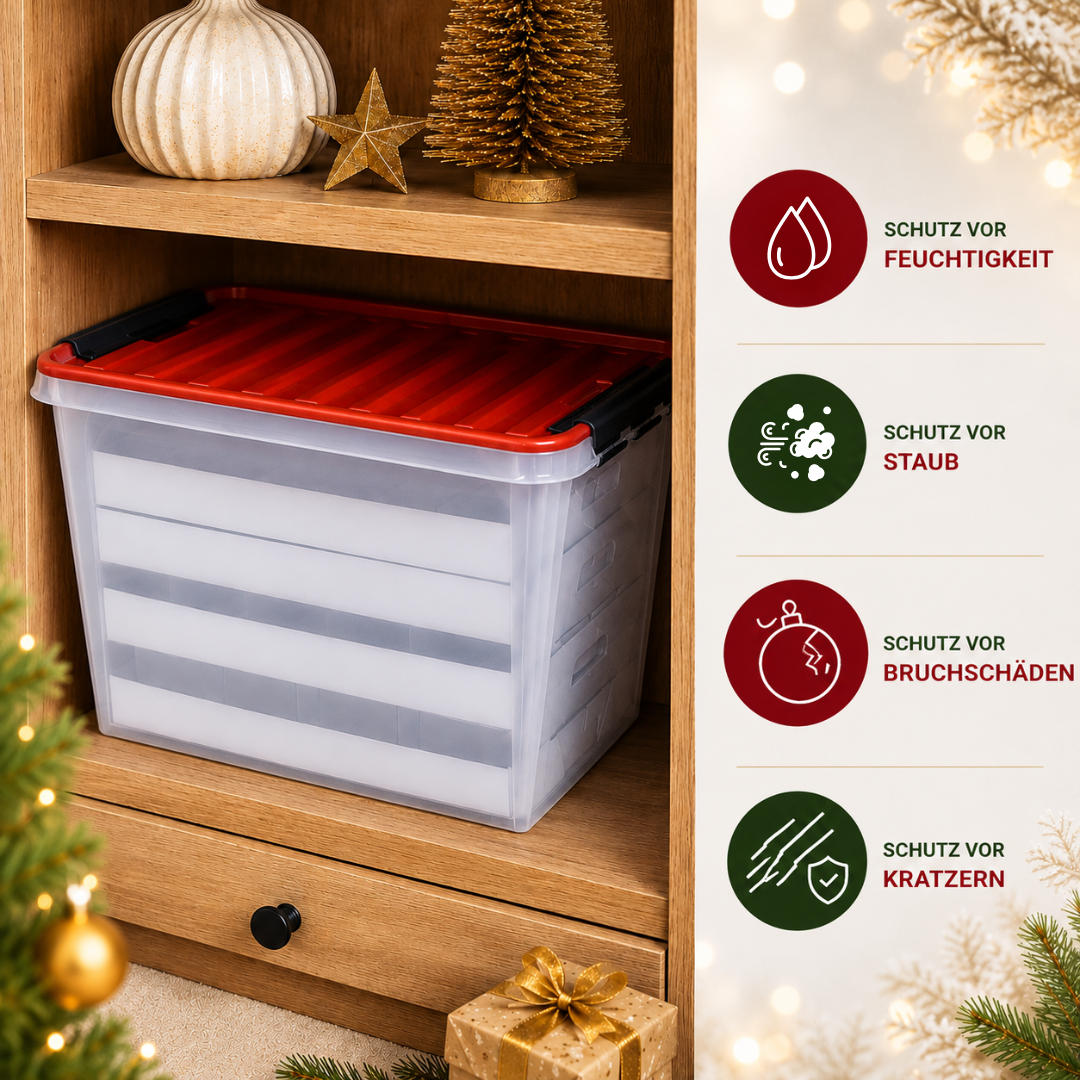 Weihnachtskugel-Box 61 Liter für 79 Kugeln