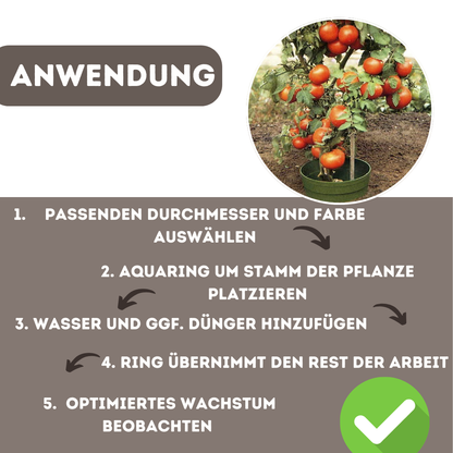 20 cm AQUARING 10er-Set, Pflanzenbewässerung, Bewässerungssystem, Gießring, Pflanzring
