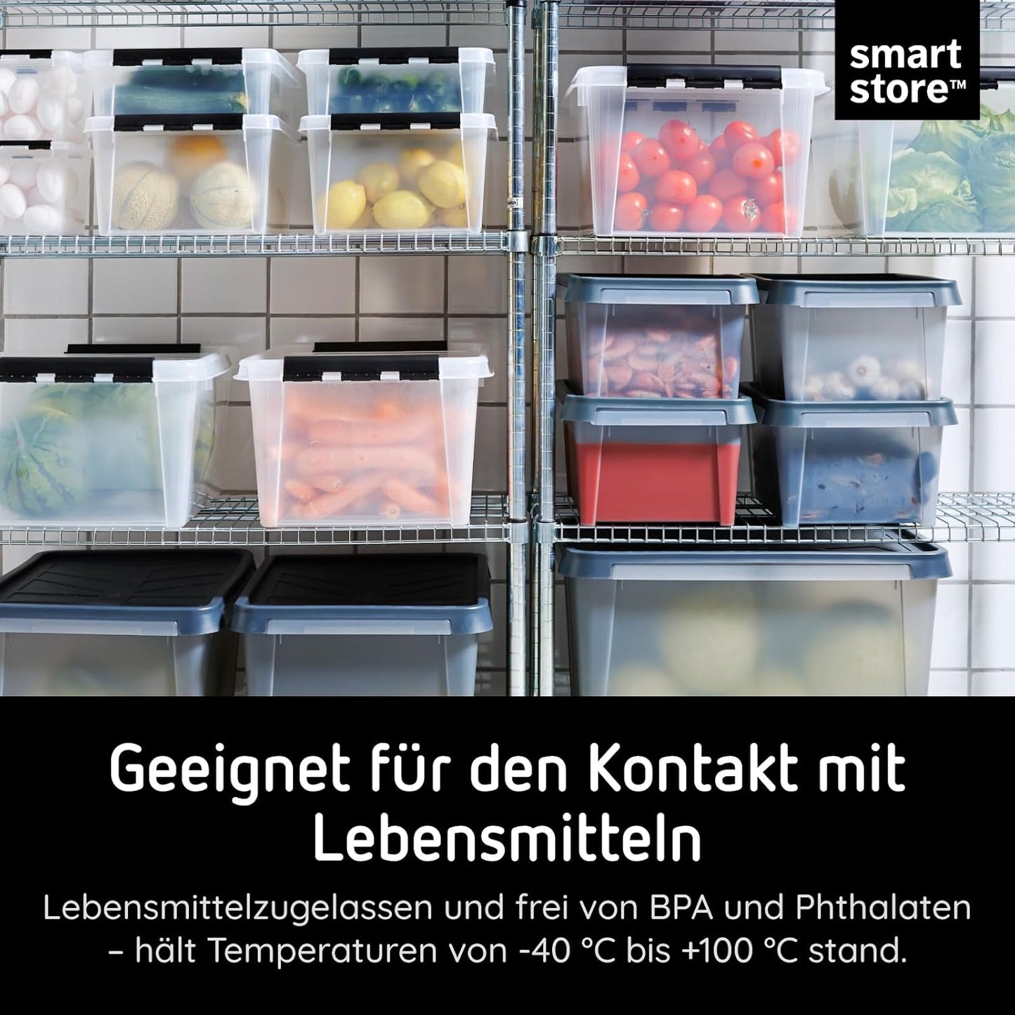 32 Liter Orthex Aufbewahrungsboxen Deckel Clipverschluss Lebensmittelecht Transparent