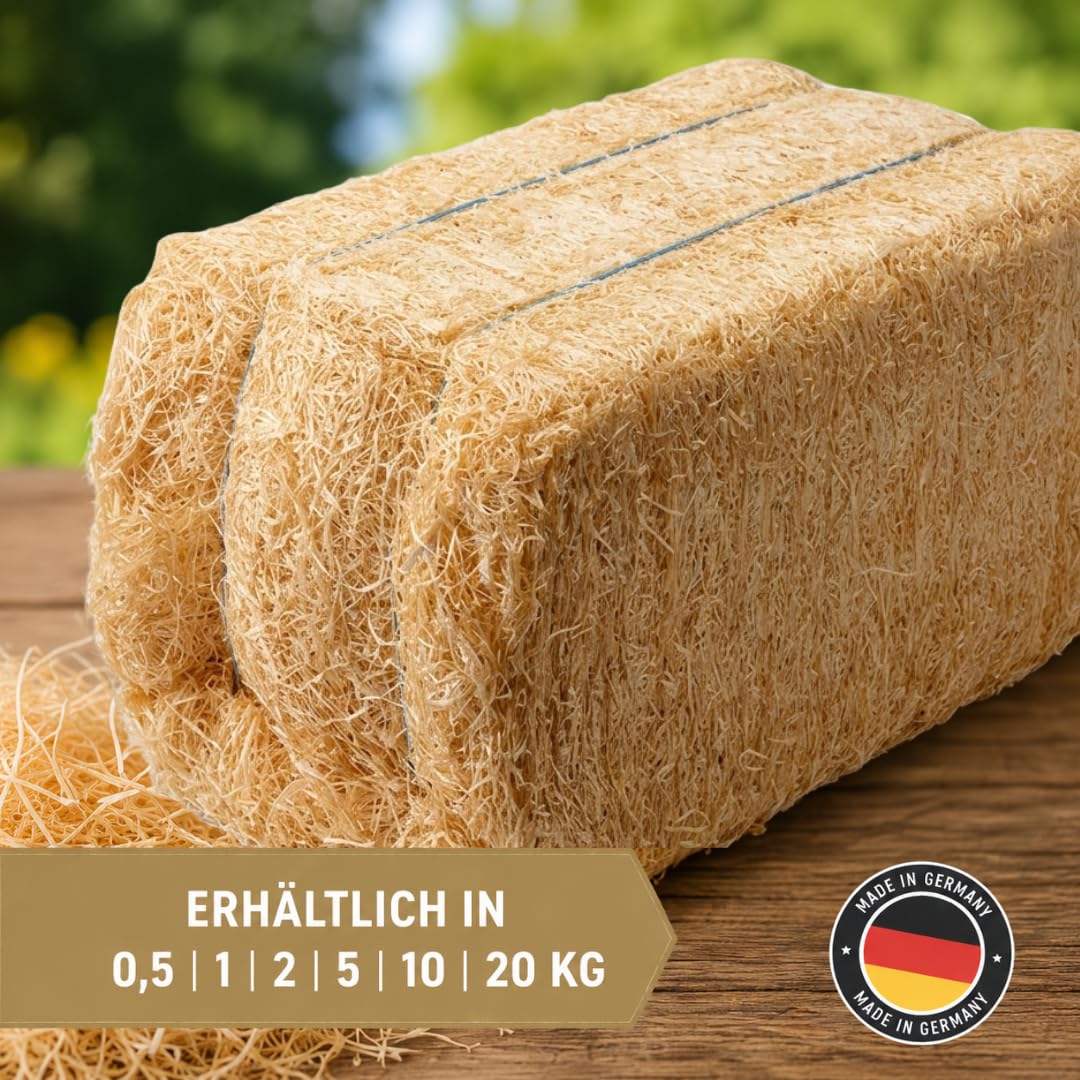 Holzwolle natur, 1–20 kg