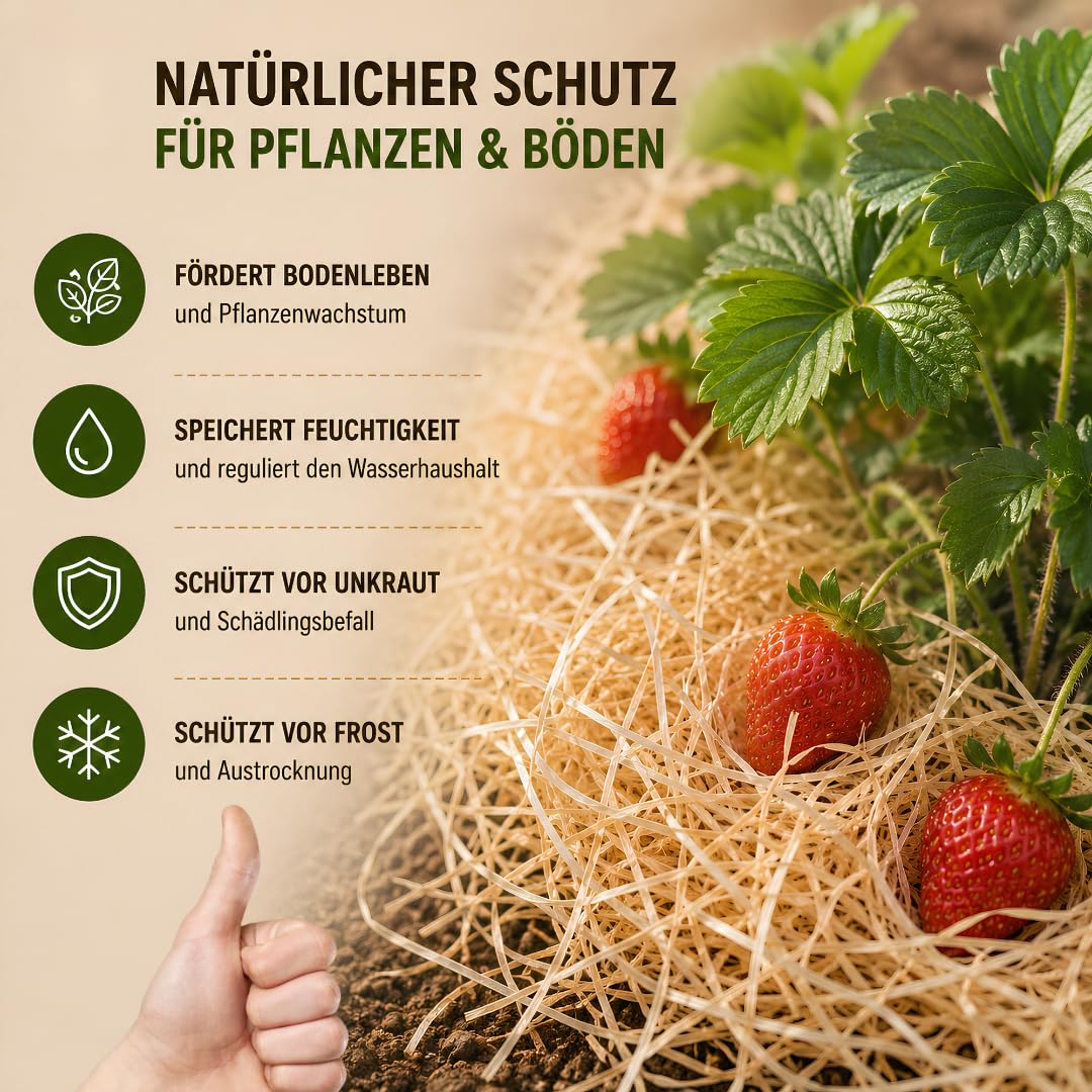 Holzwolle natur, 1–20 kg