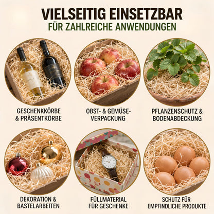 Holzwolle natur, 1–20 kg