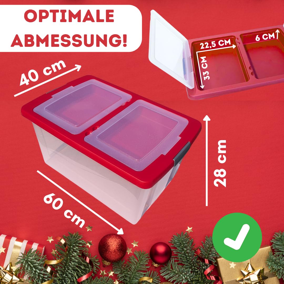 Weihnachtskugel-Box mit Deckelfach