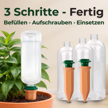 Tonkegel-Bewässerungsset, 4 Stück