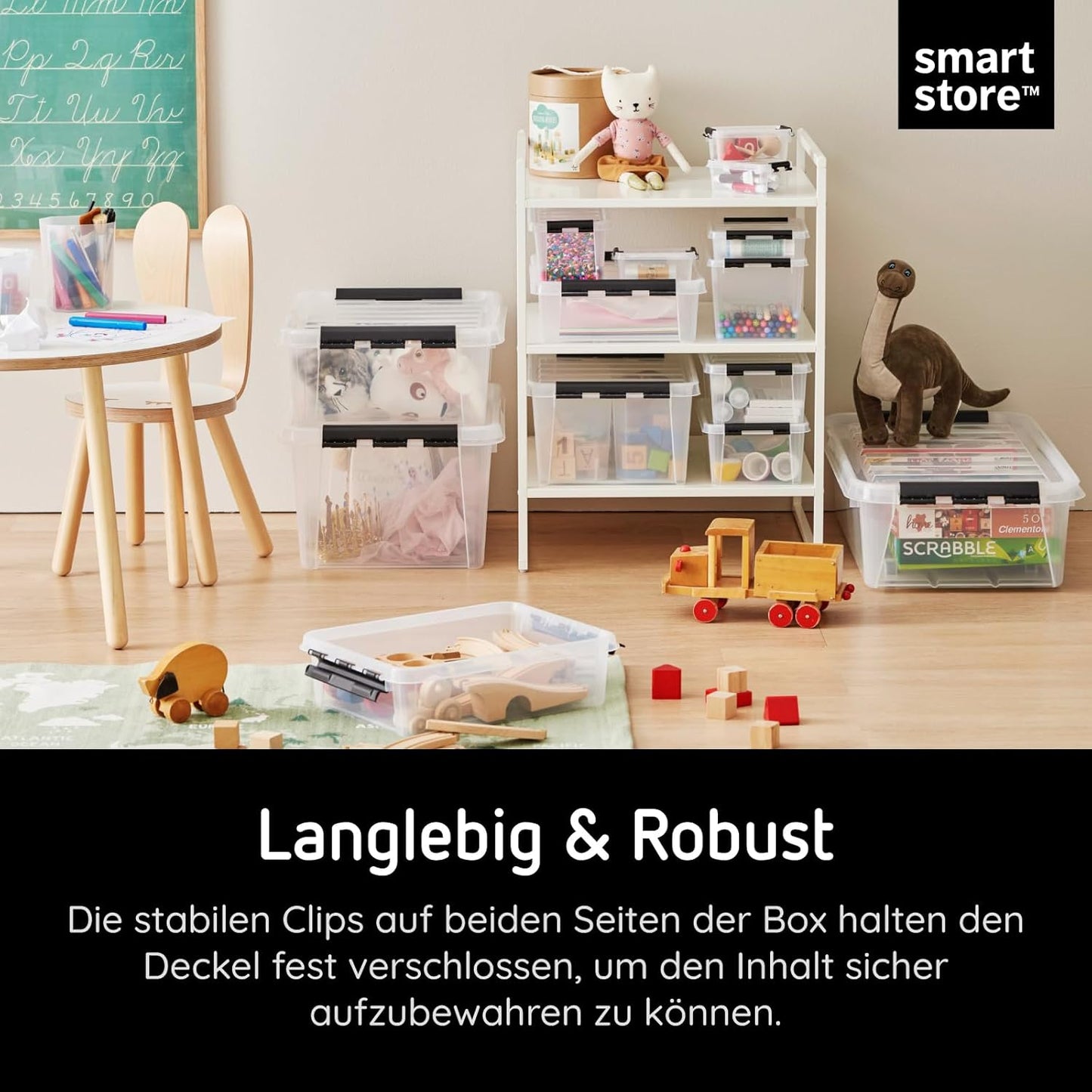 32 Liter Orthex Aufbewahrungsboxen Deckel Clipverschluss Lebensmittelecht Transparent