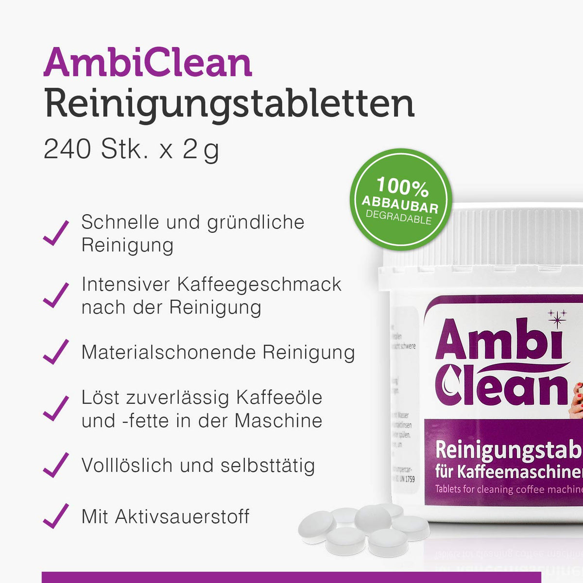AmbiClean Reinigungstabletten für Kaffeemaschinen