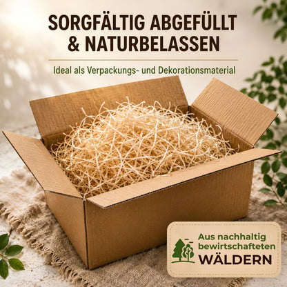 Holzwolle natur, 1–20 kg