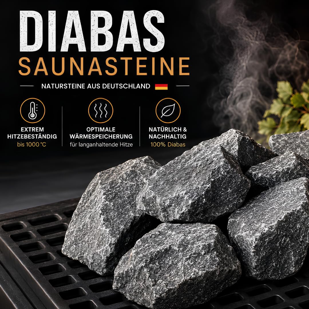 Diabas-Saunasteine 32–56 mm