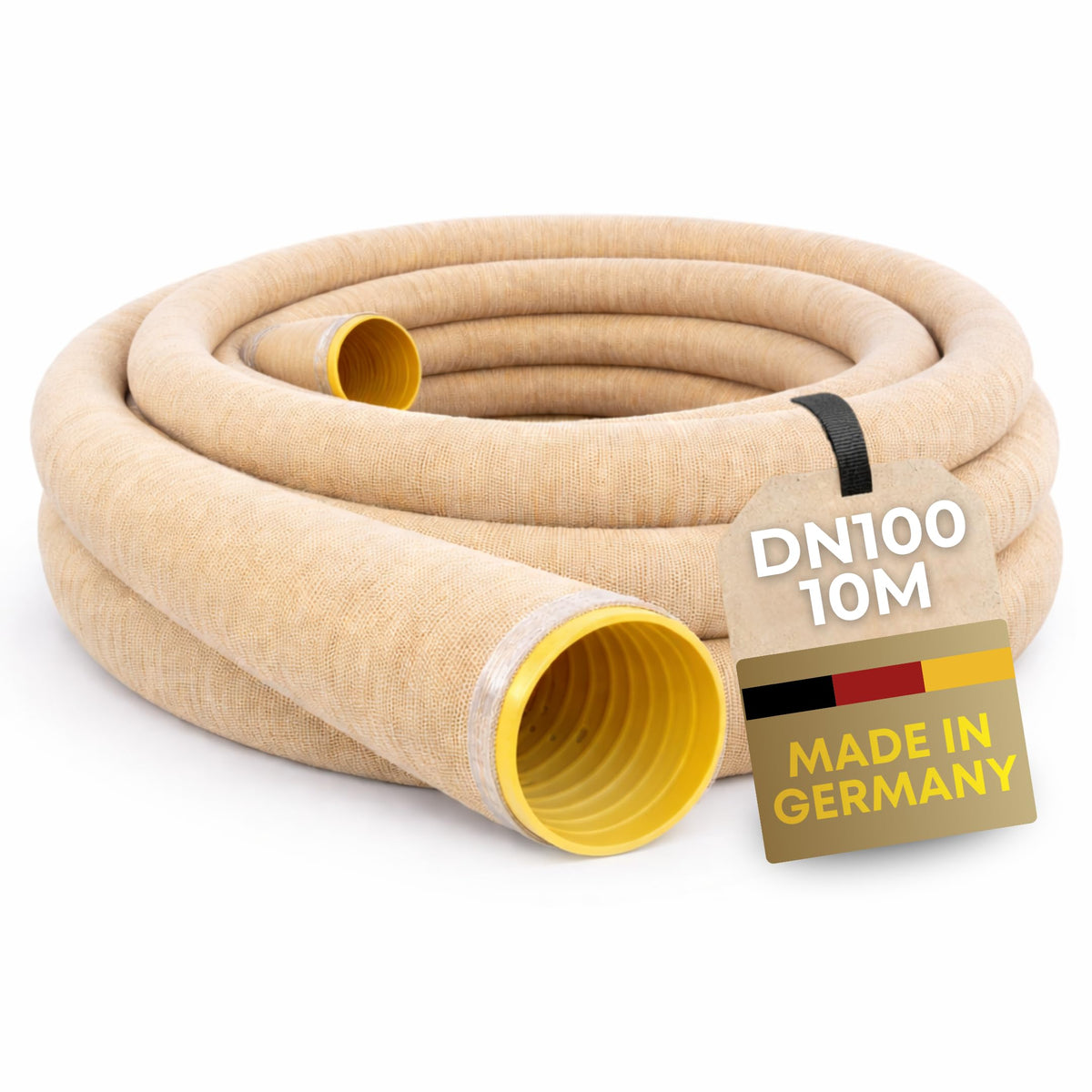 Drainagerohr gelb mit Nylon-Filterschlauch