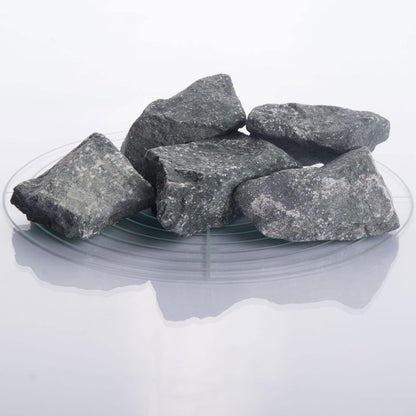 Deutsche Diabas Saunasteine 5 - 20 kg | 80 - 120 mm  | Hochwertige Aufgusssteine für Saunaöfen | Vorgewaschen | Hitzebeständig & Langlebig