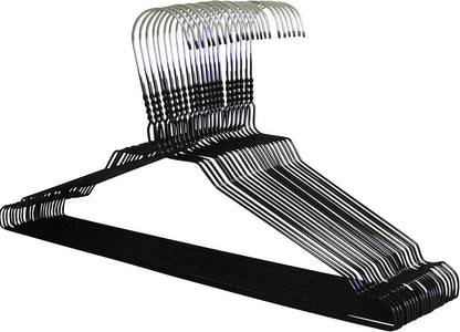 Quality-Collection | Drahtbügel Schwarz | 100-450 Stück | Drahtbügel | Metall Kleiderbügel | Zink- und Pulverbeschichtung | Platzsparend | 2,3 mm Stärke | Mit Einkerbungen | Für Hausgebrauch, Reinigung & Einzelhandel