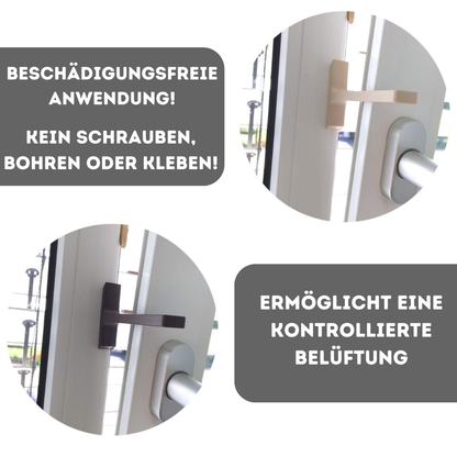 Quality Collection | Fensterfeststeller für Kippfenster | Fensterstopper | 4er-Set | Weiß | Robuste Sicherung für Kippfenster | Einfache stabile Montage | Ideal für Zuhause und Büro