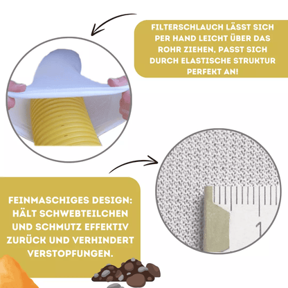 Drainagerohr Gelb inkl. Filterschlauch - Nylonfilter