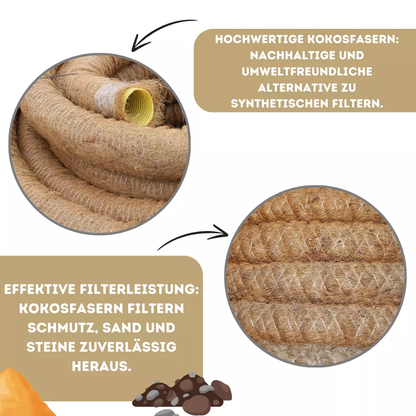 Drainagerohr mit Kokosfilter- Kokosdrainage
